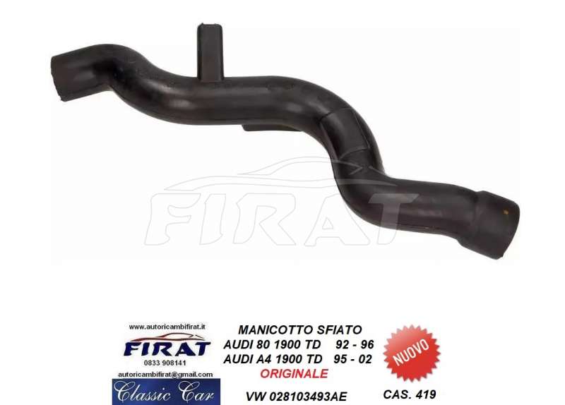 MANICOTTO SFIATO AUDI 80 1900TD- A4 1900 TD (028103493AE)
